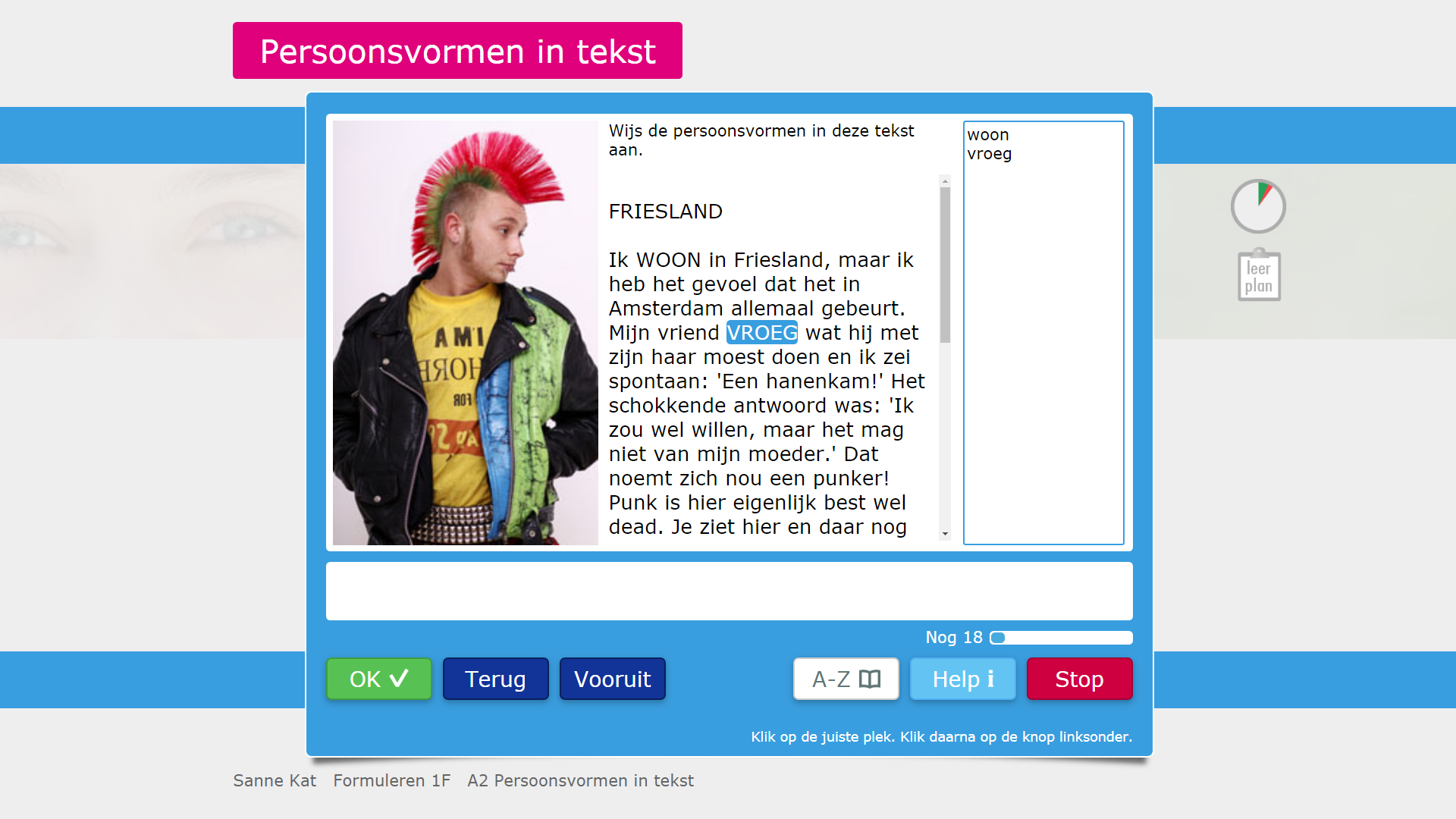 Voorbeeld van een oefening van Muiswerk Formuleren 1F. Voorbeeld van een oefening van Muiswerk Formuleren 1F.