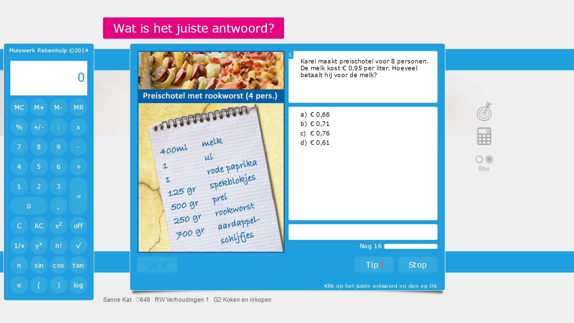 Voorbeeld van een oefening van Muiswerk Verhoudingen 1F. Voorbeeld van een oefening van Muiswerk Verhoudingen 1F.