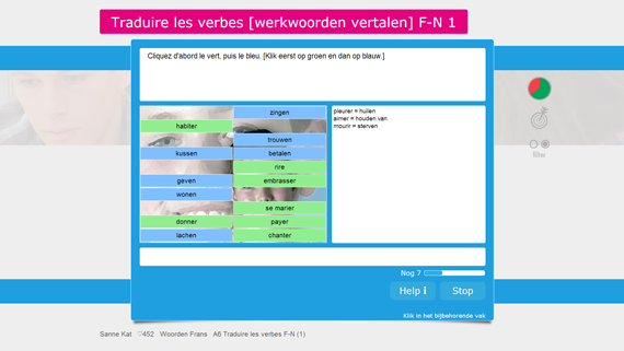 Voorbeeld van een oefening van Muiswerk Woorden Frans. Voorbeeld van een oefening van Muiswerk Woorden Frans.