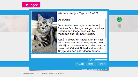 Voorbeeld van een oefening van Muiswerk Spelling op maat 2. Voorbeeld van een oefening van Muiswerk Spelling op maat 2.