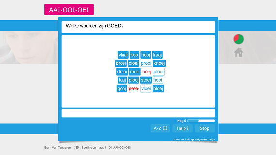 Voorbeeld van een oefening van Muiswerk Spelling op maat 1. Voorbeeld van een oefening van Muiswerk Spelling op maat 1.