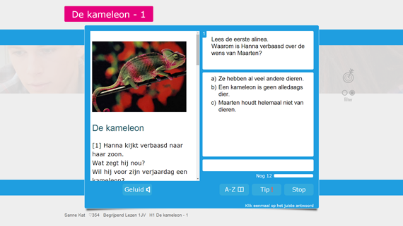 Voorbeeld van een oefening van Muiswerk Begrijpend Lezen 1JV. Voorbeeld van een oefening van Muiswerk Begrijpend Lezen 1JV.