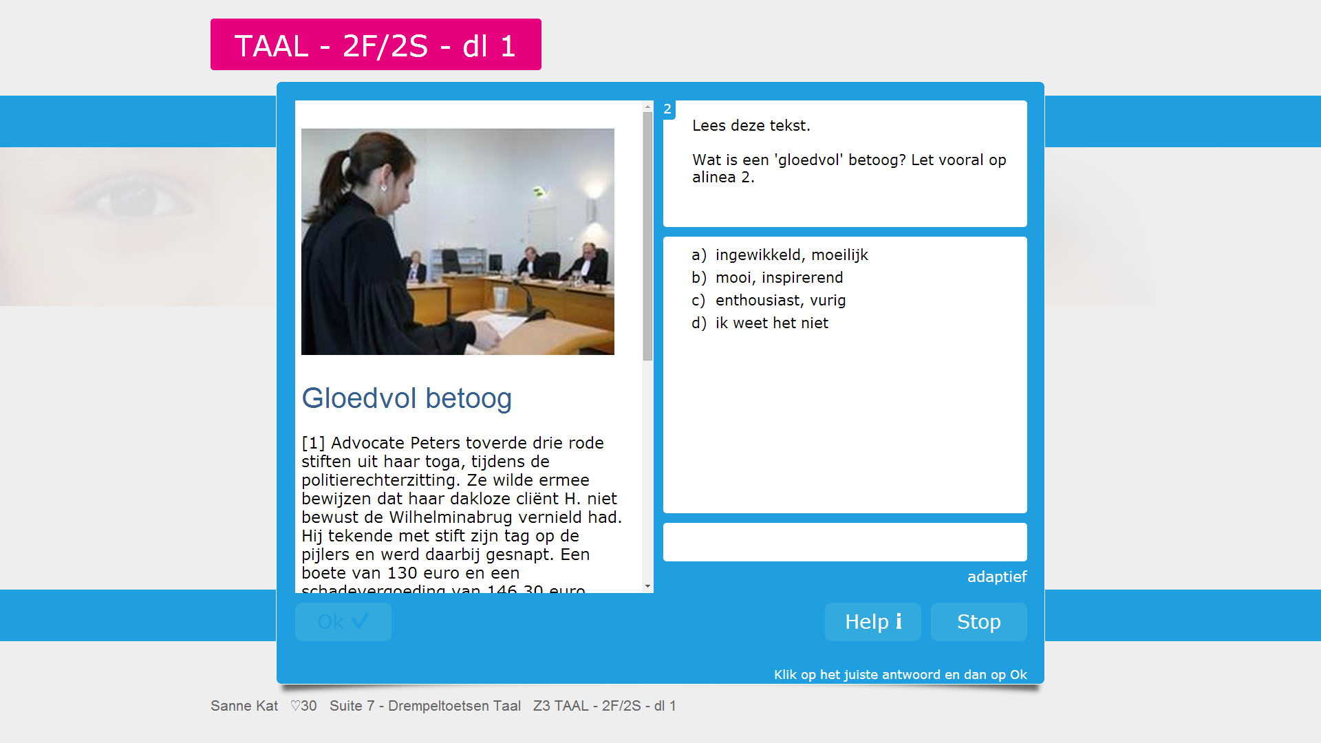 Voorbeeld van een opgave uit Muiswerk Testsuite 7 Nederlands 1F-2F-3F-4F. Voorbeeld van een opgave uit Muiswerk Testsuite 7 Nederlands 1F-2F-3F-4F.