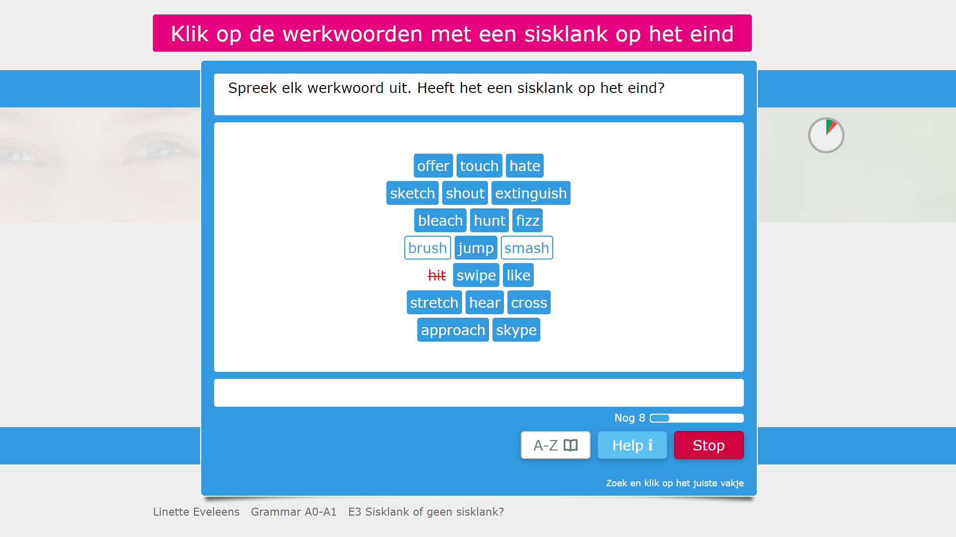 Voorbeeld van een oefening van Muiswerk Grammar A0-A1. Voorbeeld van een oefening van Muiswerk Grammar A0-A1.